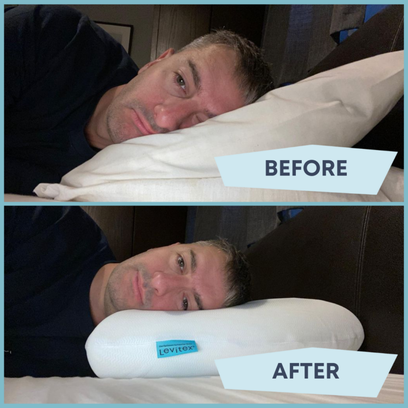 before after finding best pillow shoulder pain