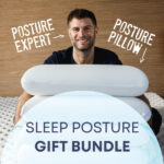 posture expert holding posture pillow