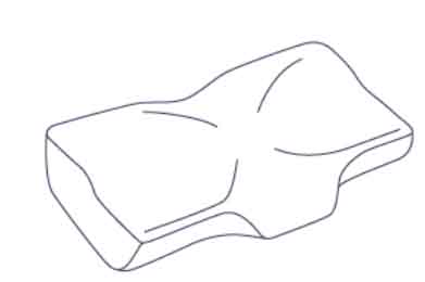 Ergonomic pillow illustration